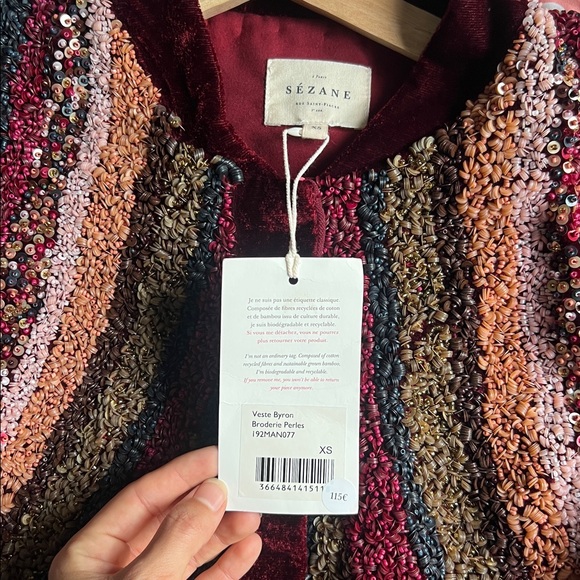 Sezane Multicolor Sequin Jacket - Picture 3 of 3